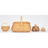 4 Contemporary Southern Split Oak Baskets