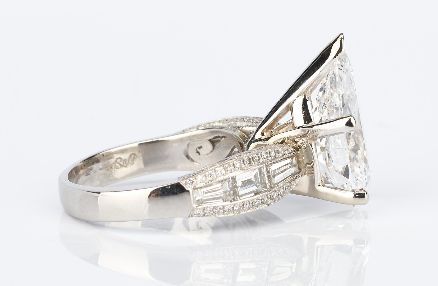 Ladies Platinum & 6 Carat Diamond Engagement Ring - Image 6 of 17