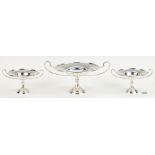 3 Piece English Sterling Tazza Set