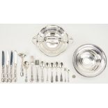 Sterling Bowl, Basket, Flatware, incl. Strasbourg