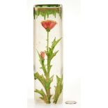 French Art Glass Vase w/ Flowers
