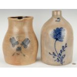 New York & New England Cobalt Decorated Pottery Items