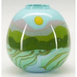 Mark Peiser Art Glass Vase