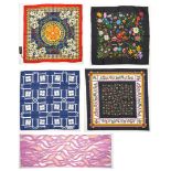 5 Designer Scarves. incl. Dolce & Gabbana, Gucci