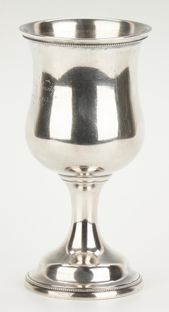J. Kitts Agricultural Coin Silver Goblet - Image 3 of 9