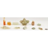 11 Chinese Carved Jade Items