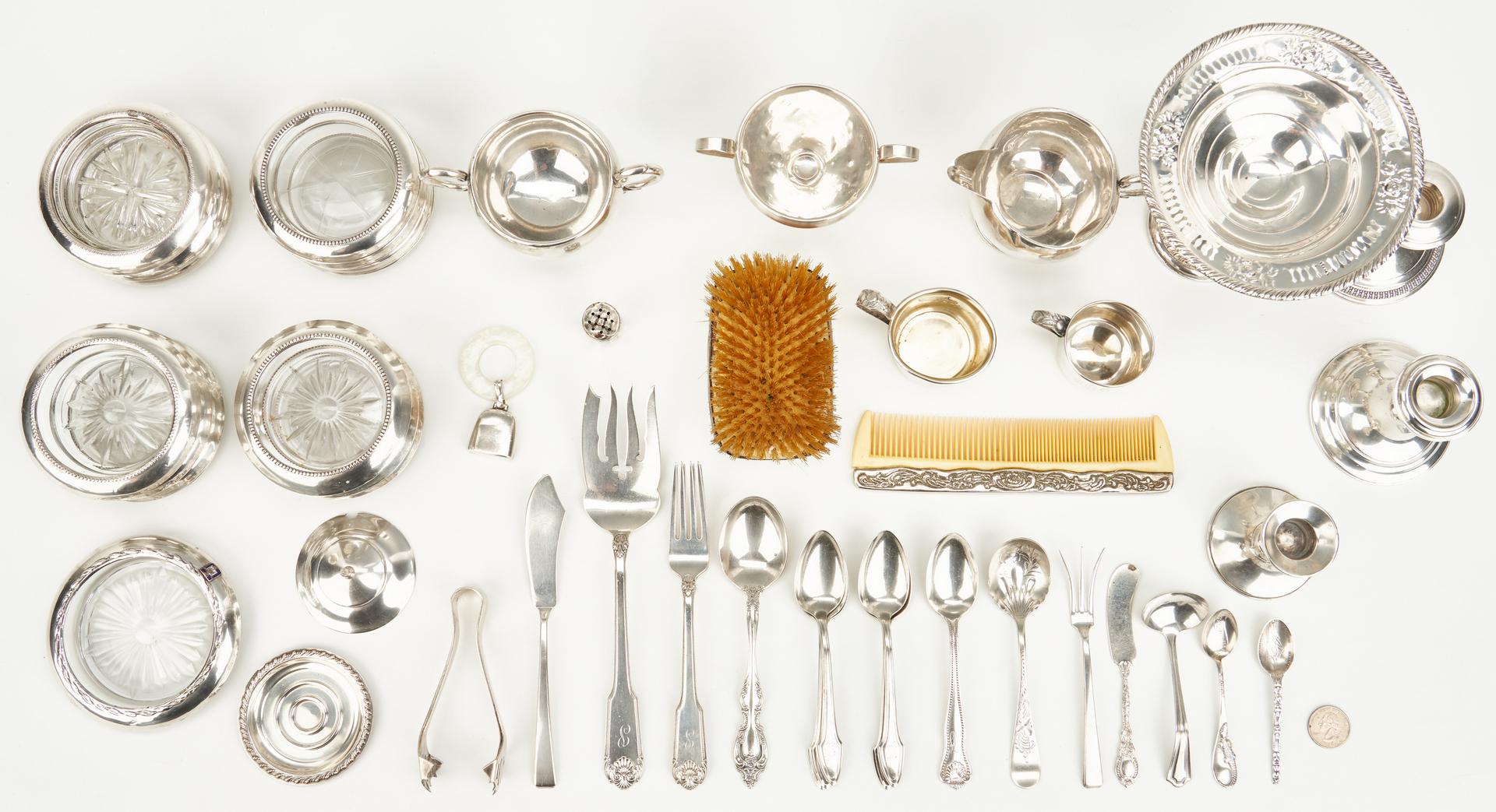 45 Asst. Sterling Silver Items, incl. Flatware - Image 2 of 28