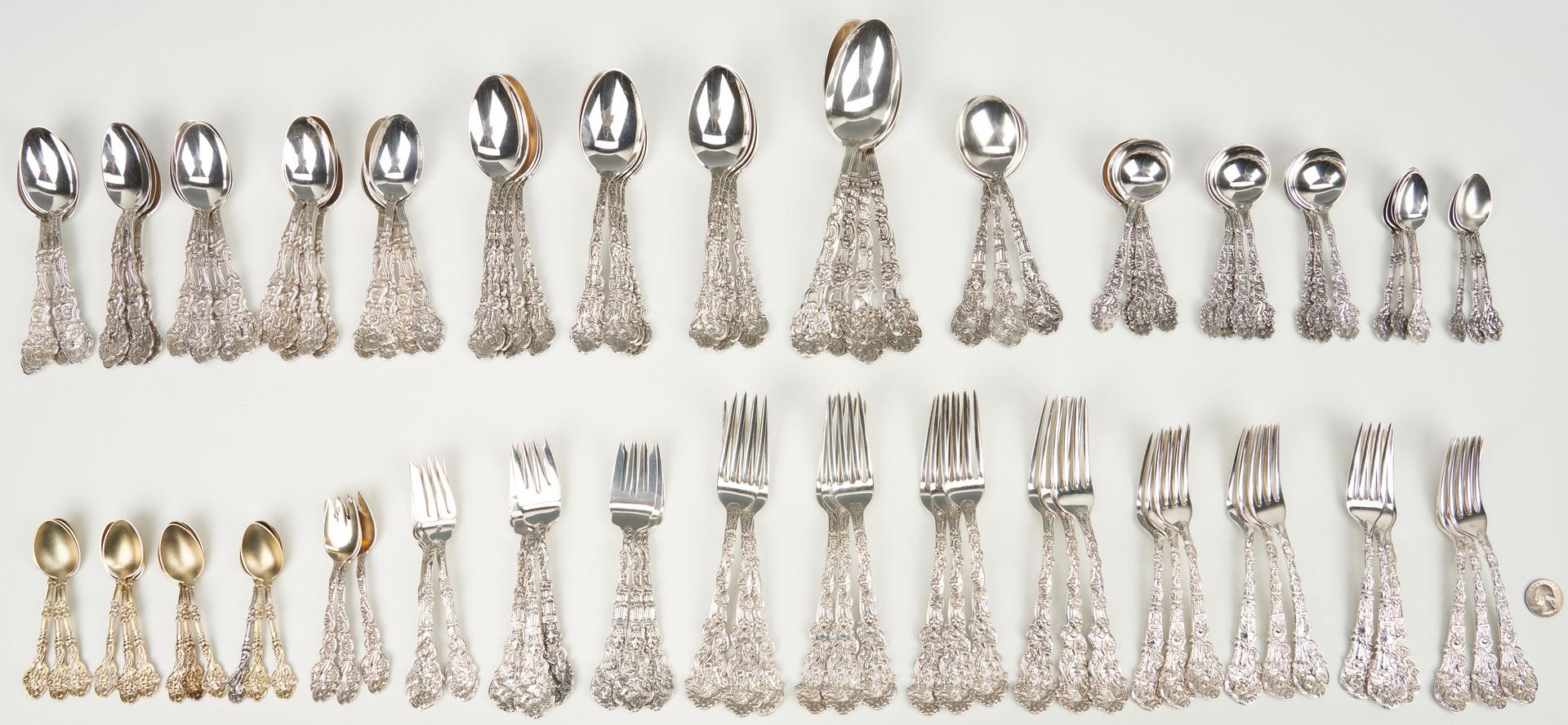 156 pcs. Gorham Versailles Sterling Flatware - Image 4 of 25