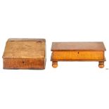 KY Tiger Maple Document Box & Tiger Maple Slant Top Box