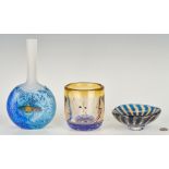 3 Swedish Art Glass items incl. Orrefors, Kosta Boda