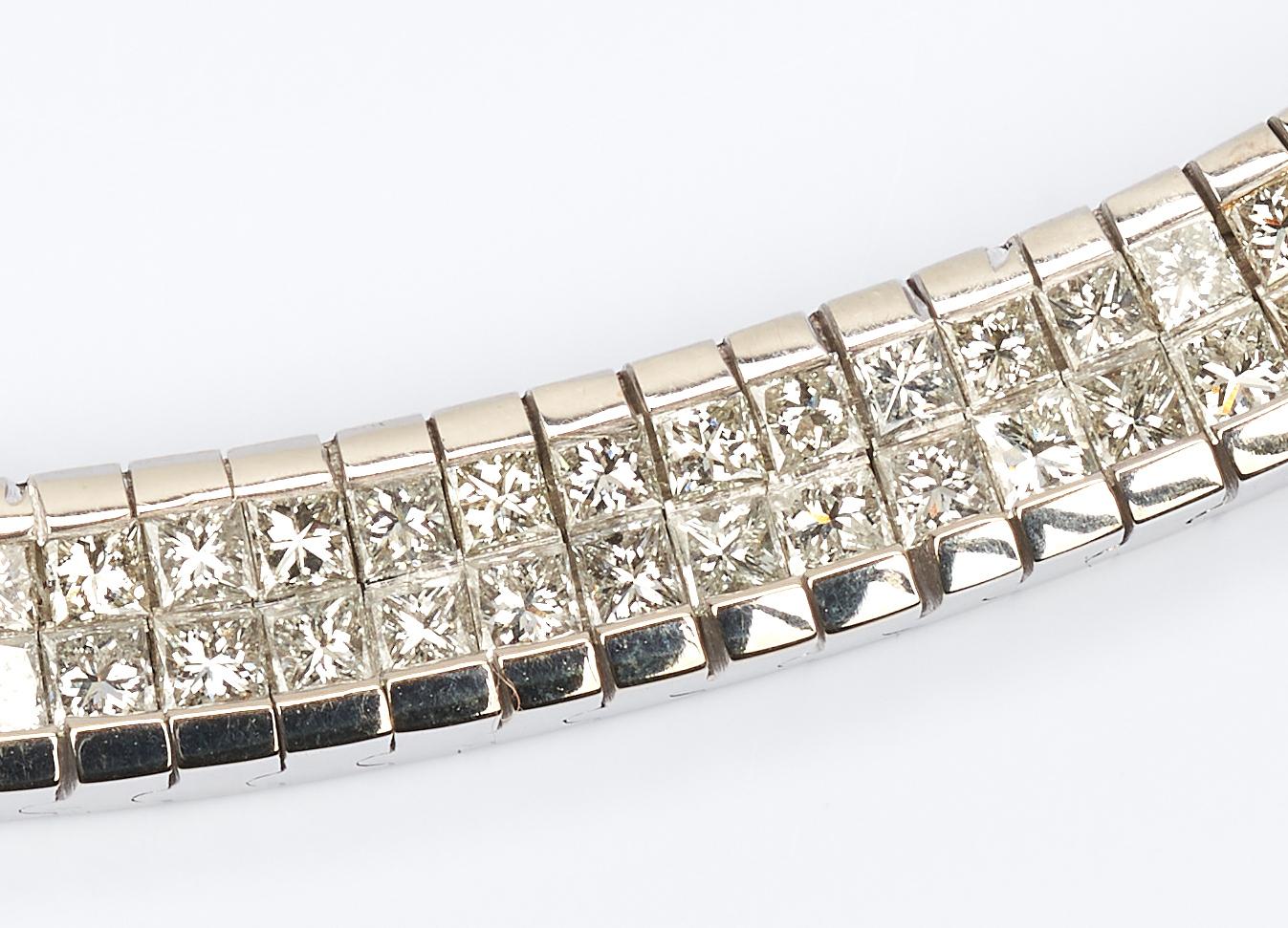 Ladies 18K Diamond Link Collar Necklace - Image 4 of 6