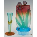 2 Tommie Rush Art Glass Vases