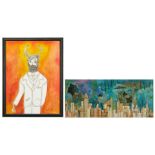 2 Gabriel Shaffer Outsider Art Paintings