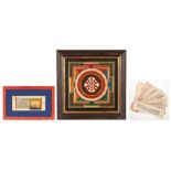 Southeast Asian Mandala and framed Mughal style illustration