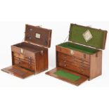 2 Small Wooden Machinists' Chests