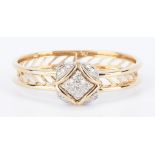 Ladies 14K Diamond Bangle Bracelet