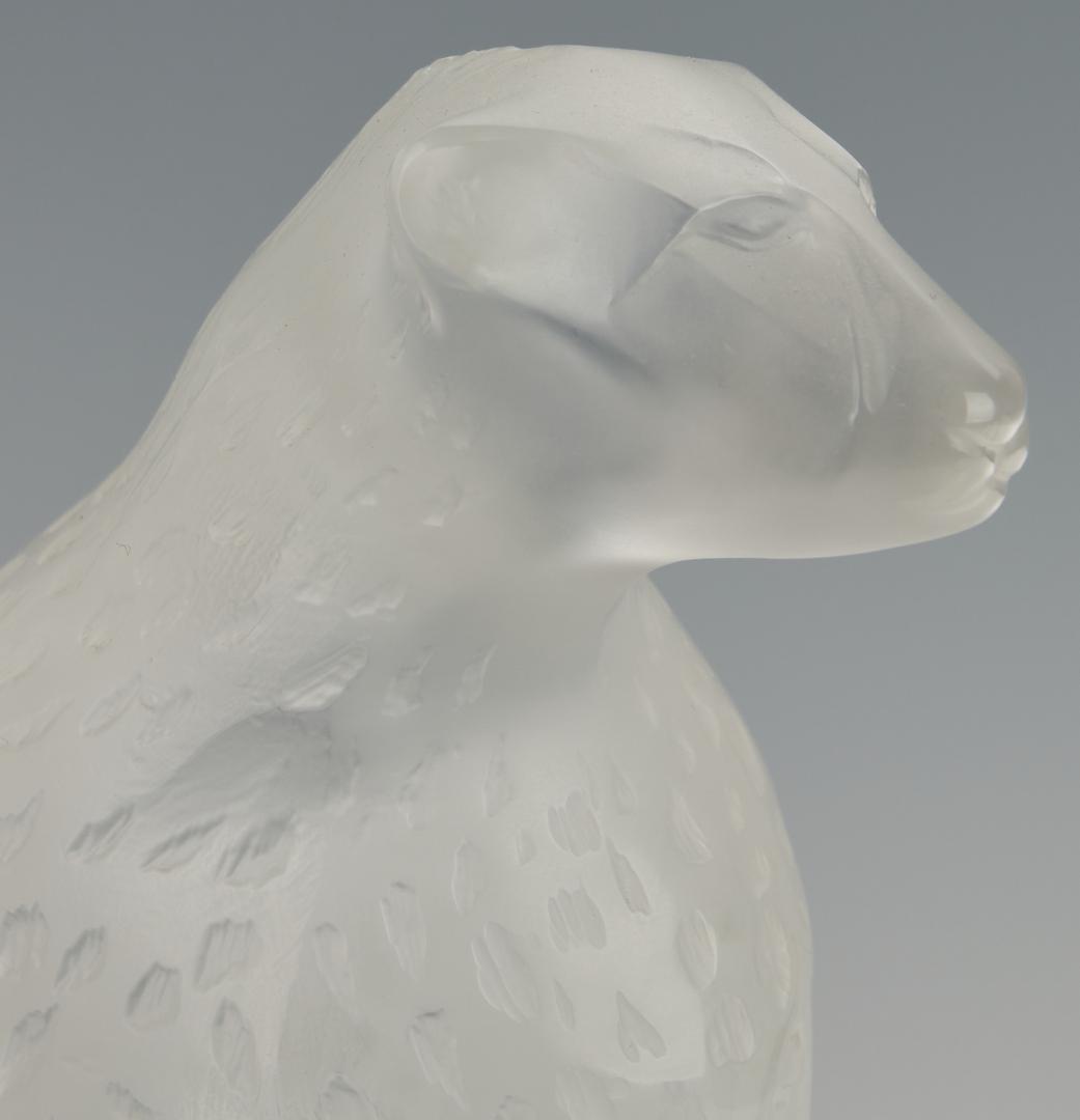 Lalique Tancrede Crystal Cheetah on Rocks - Image 9 of 10