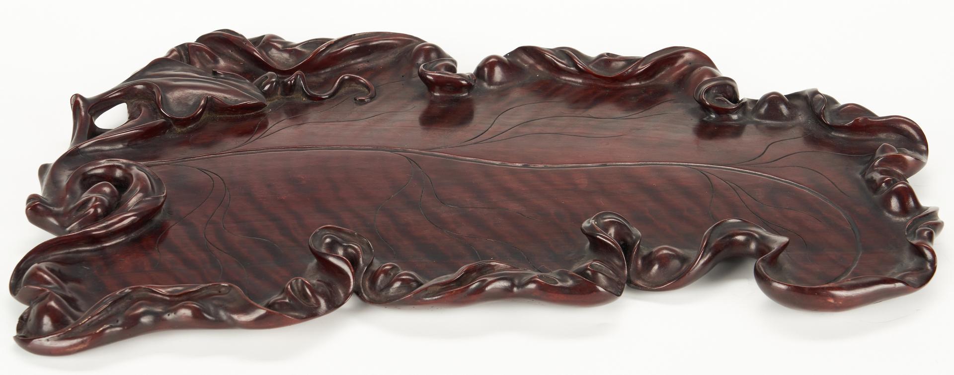 Meiji Hardwood Tray and Large Porcelain Charger - Image 13 of 17