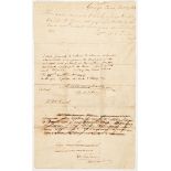 Andrew Jackson Signed Loan Guarantee, Slave Related