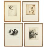 4 Margery Ryerson Prints, drypoints & etchings