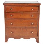 Miniature Federal Inlaid Chest of Drawers, attr. PA