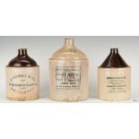 3 TN Whiskey Advertising Stoneware Jugs