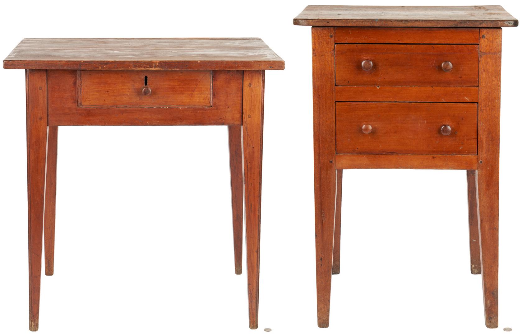 2 Middle TN Hepplewhite Work Tables