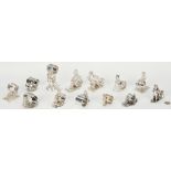13 Silverplated Napkin Rings incl. Figural Children