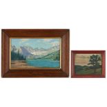 2 Small Landscape Paintings, incl. Frederick Weygold