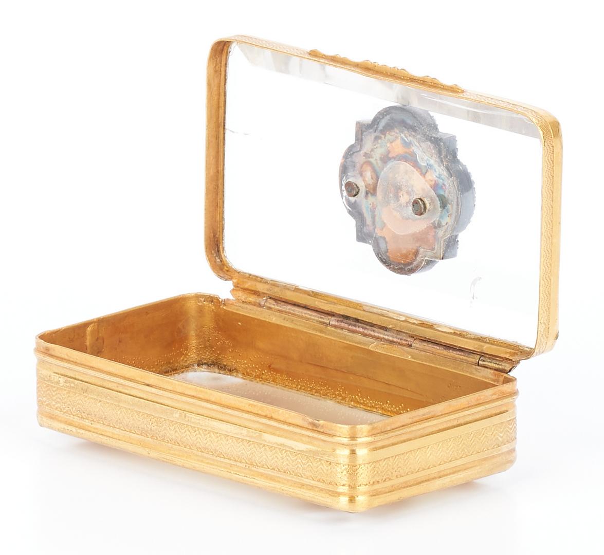 14K Gold, Diamond, and Quartz Snuff or Pill Box - Image 8 of 9