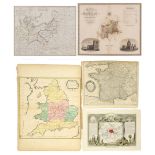 5 European Maps, incl. Napoleonic Theatre de la Guerre