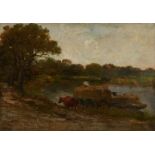 Charles Gruppe O/C, Unloading Hay, Connecticut River