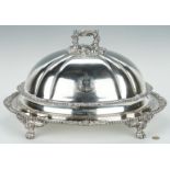 Old Sheffield Crested Meat Dome & Platter