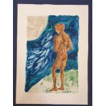 A Lin Jammet (1958-2017) artist proof print, a figure, signed, dated '97 and numbered 41/50 in