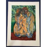 A Lin Jammet (1958-2017) artist proof print, lovers, signed, dated '97 and numbered 35/50 in