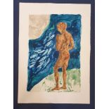 A Lin Jammet (1958-2017) artist proof print, a figure, signed, dated '97 and numbered 43/50 in