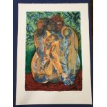 A Lin Jammet (1958-2017) artist proof print, lovers, signed, dated '97 and numbered 23/50 in