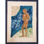 A Lin Jammet (1958-2017) artist proof print, a figure, signed, dated '97 and numbered 46/50 in