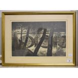 A Christopher Richard Wynne Nevinson (1889-1946) artist's proof etching, Le Pont Royal, Paris,