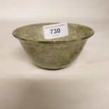 A Chinese jade bowl, 9.5 cm diameter