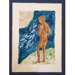 A Lin Jammet (1958-2017) artist proof print, a figure, signed, dated '97 and numbered 48/50 in