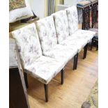 A set of eight Laura Ashley dining chairs, with upholstered backs, on tapering square front legs (8)
