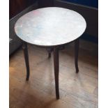 A Secessionist bentwood table, 48 cm diameter Table height is 54 cm. Not marked. The top of the