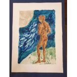 A Lin Jammet (1958-2017) artist proof print, a figure, signed, dated '97 and numbered 36/50 in