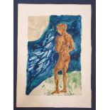 A Lin Jammet (1958-2017) artist proof print, a figure, signed, dated '97 and numbered 40/50 in