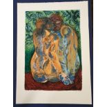 A Lin Jammet (1958-2017) artist proof print, lovers, signed, dated '97 and numbered 26/50 in