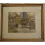 Frank Gresley (1855-1936), Markeaton Stones, Nr. Derby, watercolour, signed, 25.5 x 33 cm You are