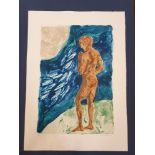 A Lin Jammet (1958-2017) artist proof print, a figure, signed, dated '97 and numbered 45/50 in