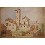 Gilbert Laurie Cadell (1909-1993), an Italianate church, watercolour, signed and dated 1931, 39 x 54