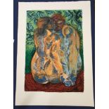 A Lin Jammet (1958-2017) artist proof print, lovers, signed, dated '97 and numbered 24/50 in